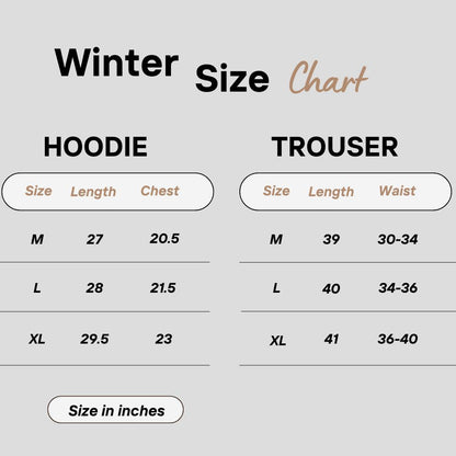 2 Pcs Men's Fleece Printed Hoodie Track Suit