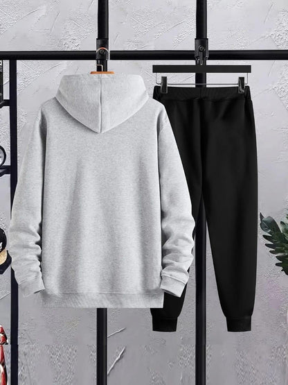 Men's Printed Fleece Hoodie Track Suit - 2 Pcs Set | RapidFit Tracks